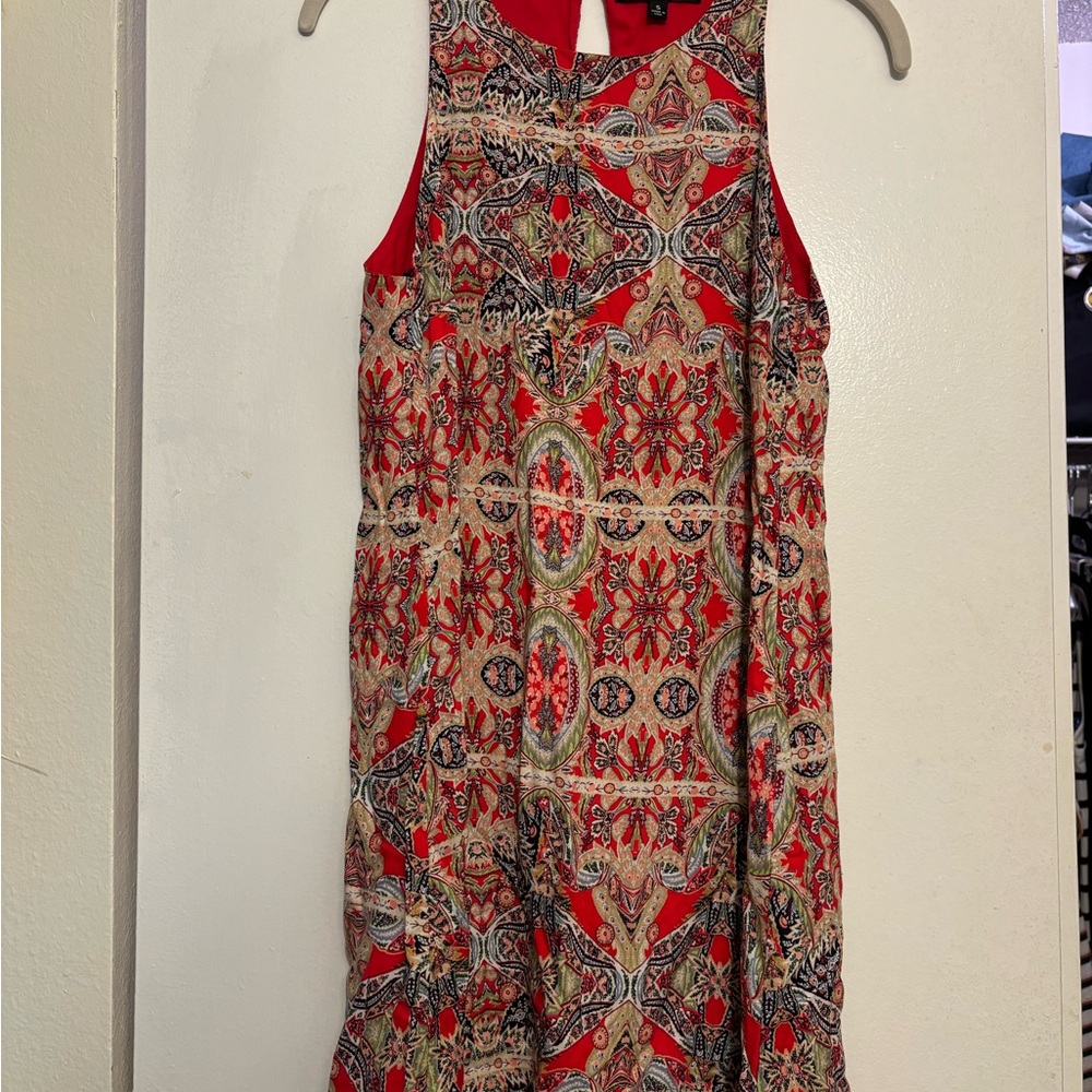 Lulu's Red Paisley Patterned Dress